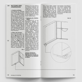 Data sculpture described in a operation manual booklet