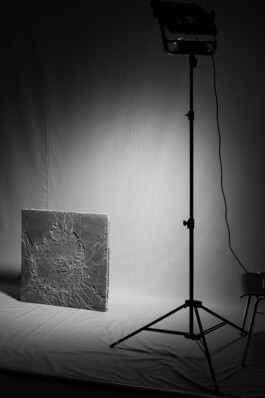 Data sculpture in studio light